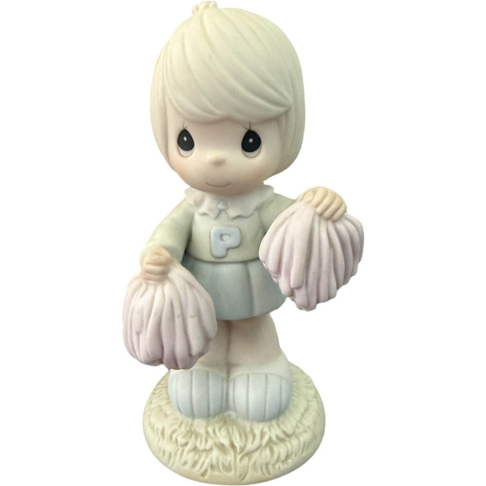 Precious Moments "Cheers To The Leader" Figurine With Box Cheerleader Vintage